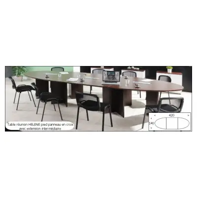 Table de réunion LILA Ovale 420,0 cm