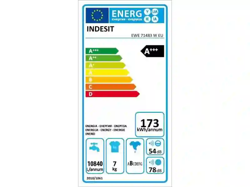 Lave linge INDESIT - 7 kg - 1400 tr/min