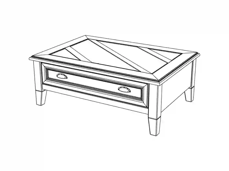 Table basse LINDSAY Blanc