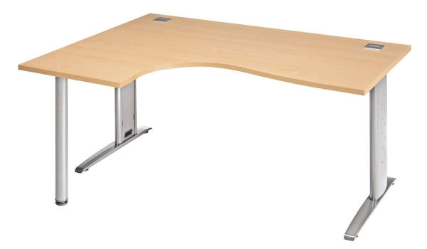 Desk L - Left return Light oak