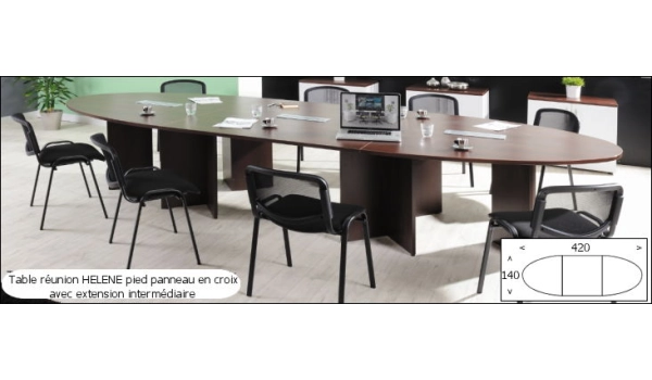 Table de réunion LILA Ovale 420,0 cm