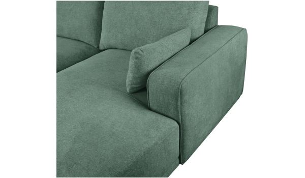 Canapé d'angle droit CALIFORNIA Vert 4 places