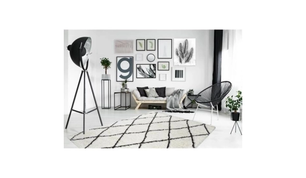 Rug ALTO Beige and brown - 120 x 170 cm
