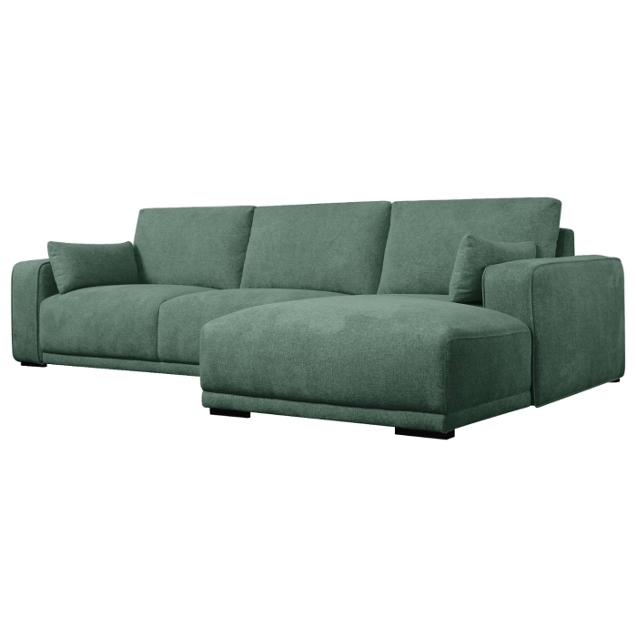 Canapé d'angle droit CALIFORNIA Vert 4 places