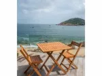Ensemble SAKI - Table de jardin + 2 chaises 