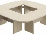 Table de réunion carré MODULO 296 cm 