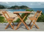 Ensemble SAKI - Table de jardin + 2 chaises 